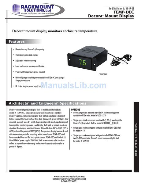 rackmount temp dec owners manual Reader