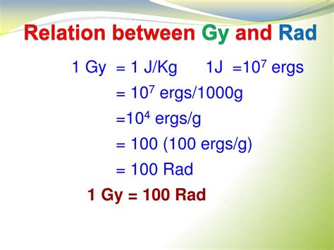 rad gy conversion