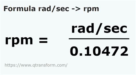 rad s to rpm converter