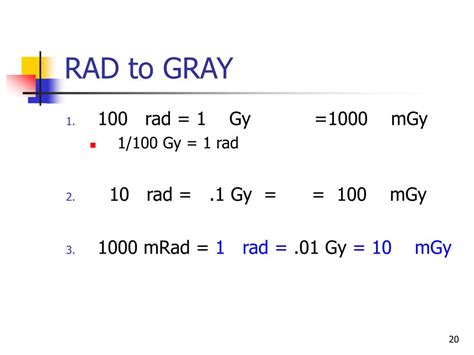 rad to gray conversion