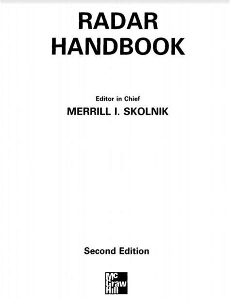 radar skolnik solution manual pdf Kindle Editon