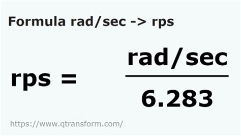 radians per second to rps