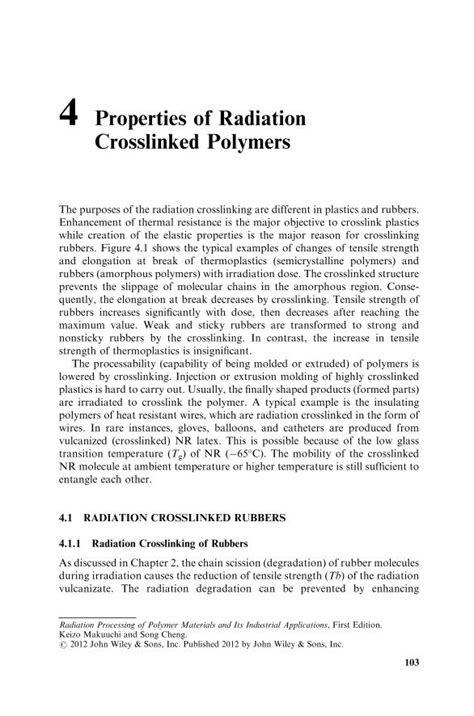 radiation processing of polymer materials and its industrial applications radiation processing of polymer materials and its industrial applications PDF