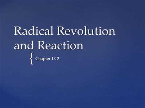 radical revolution and reaction 18 2 answer Reader