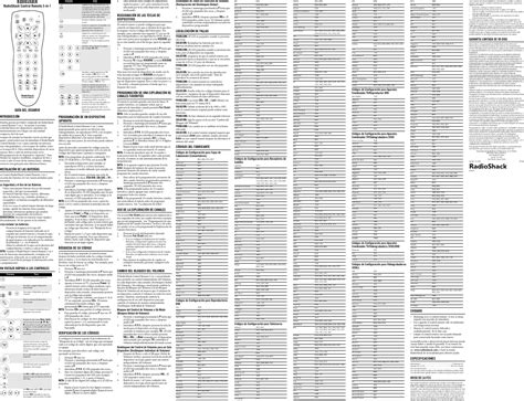 radio shack 15 2147 remote control manual PDF