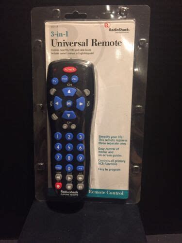 radio shack 3 in 1 remote manual PDF