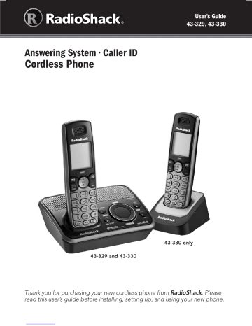 radio shack 43 329 manual PDF