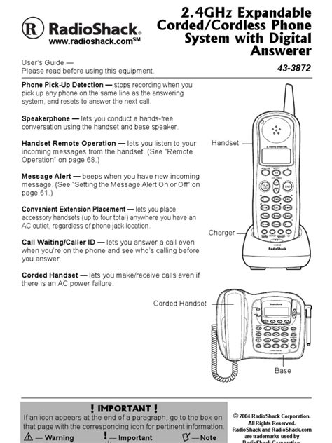 radio shack 58 ghz digital phone manual Doc