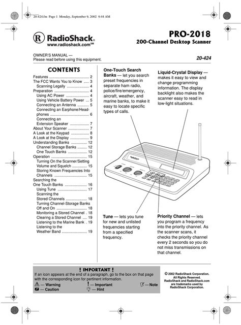 radio shack pro 50 scanner user manual Doc