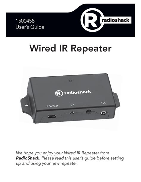 radio shack wireless remote control extender manual Reader