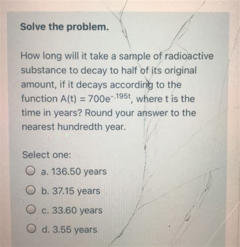 radioactive decay problems and answers Doc