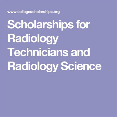 radiology technician scholarships