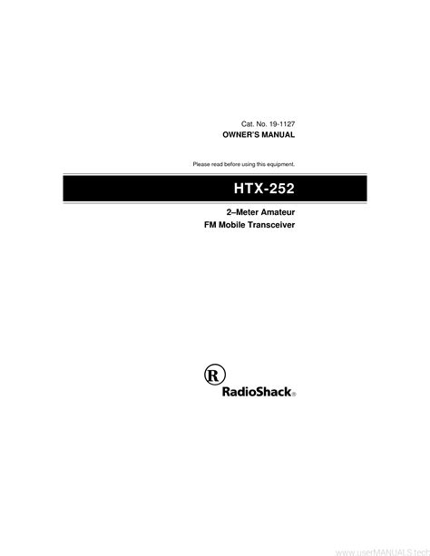 radioshack htx 252 user guide Kindle Editon