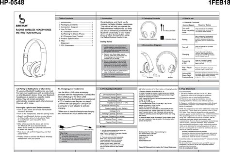 radius headphone owners manual Kindle Editon