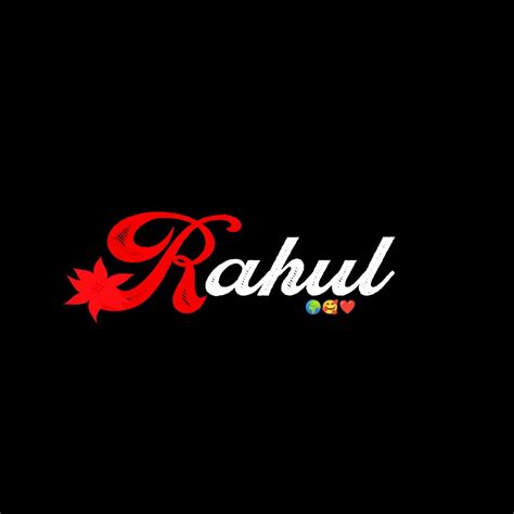 rahul name logo design