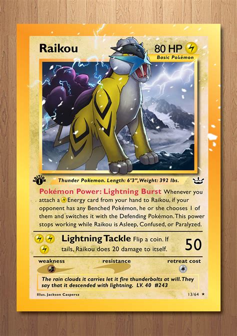 raikou pokemon card