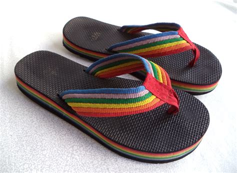 rainbow flipflops