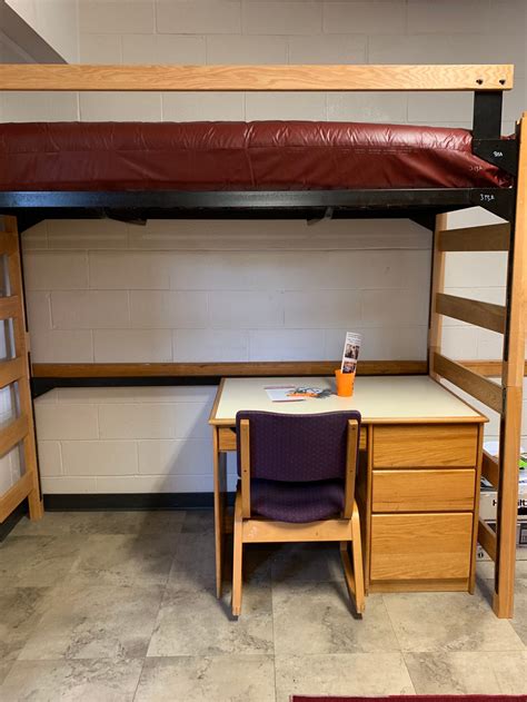 raised dorm bed