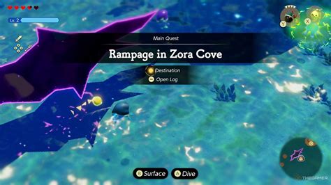 rampage in zora cove glitch swim back down