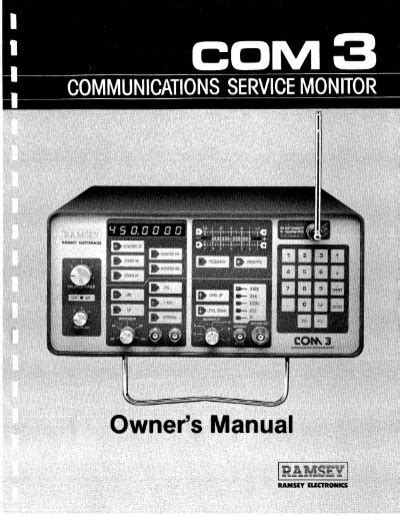 ramsey com3 user guide PDF