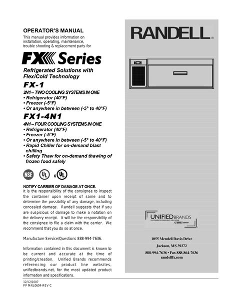 randell bpp 30e owners manual PDF