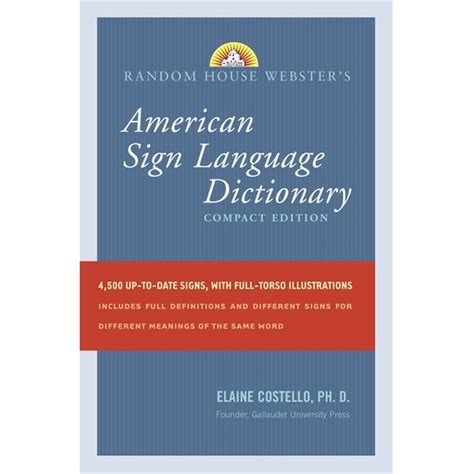 random house websters compact american sign language dictionary Reader