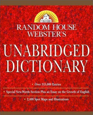 random house websters unabridged dictionary indexed Kindle Editon