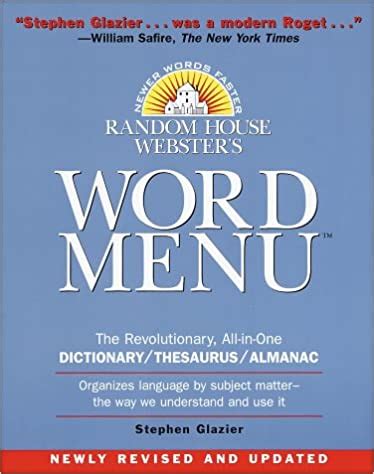 random house websters word menu random house newer words faster PDF