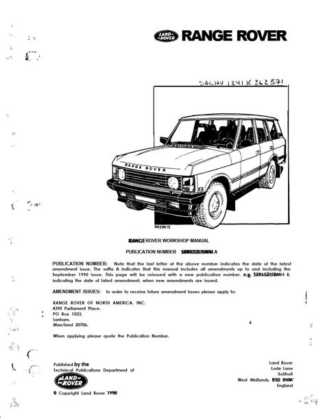 range rover classic owner pdf Kindle Editon