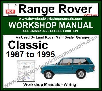 range rover classic workshop manual pdf Reader