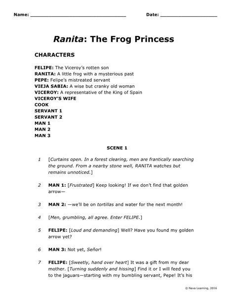 ranita-the-frog-princess-play-script-pdf Ebook Kindle Editon