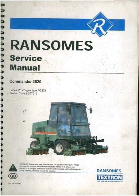 ransomes jacobsen commander 3520 service manual user guide PDF