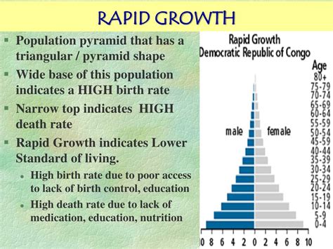 rapid growth population pyramid