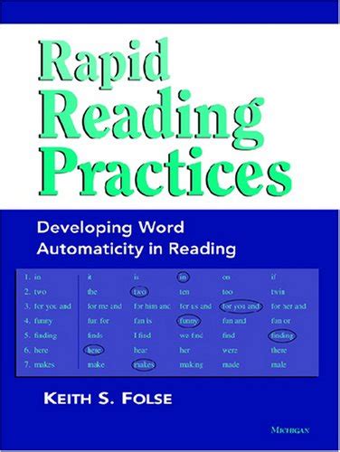 rapid reading practices developing word automaticity in reading Reader