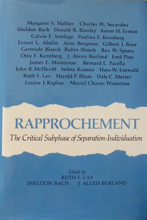 rapprochement the critical subphase of separation individuation Epub