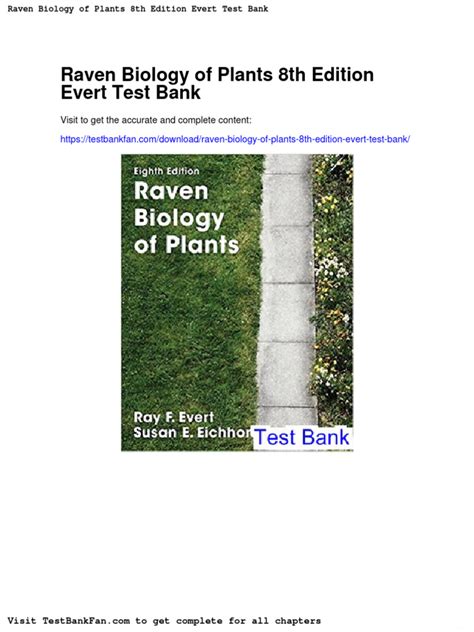 raven biology of plants 8th edition test bank pdf Epub