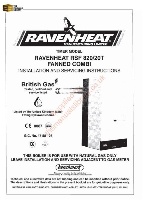 ravenheat rsf820 20 installation manual service manual user guide PDF