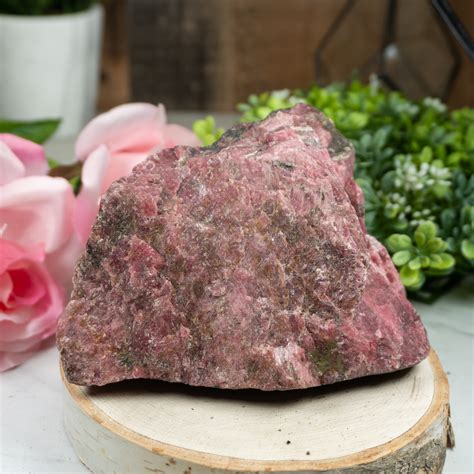 raw rhodonite