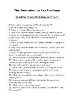 ray bradbury the pedestrian study questions answers PDF