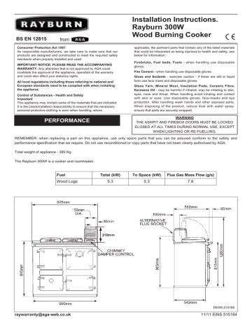 rayburn cookmaster 300w installation manual user guide Epub