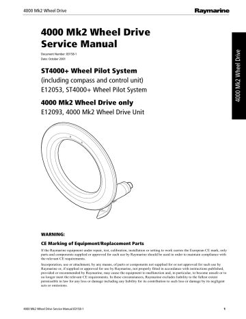 raymarine 4000 mk2 wheel drive owners manual Kindle Editon