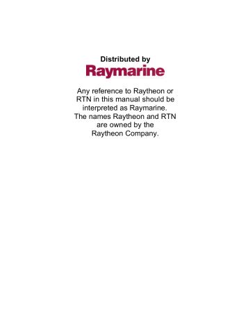raymarine 601xx owners manual Reader