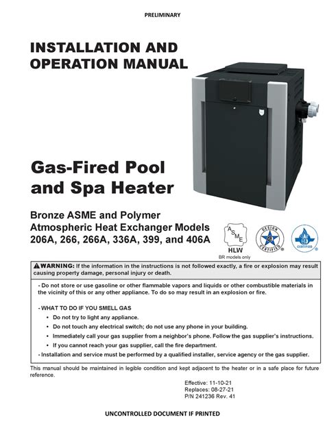 raypak pool heater manual Kindle Editon