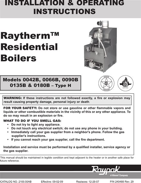 raypak raytherm user guide PDF