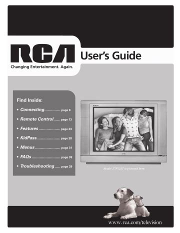 rca 27f522t user guide PDF