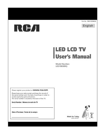 rca led19b30rq tvs owners manual Reader