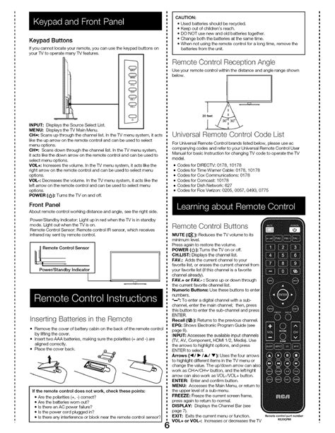 rca tv owners manual download PDF
