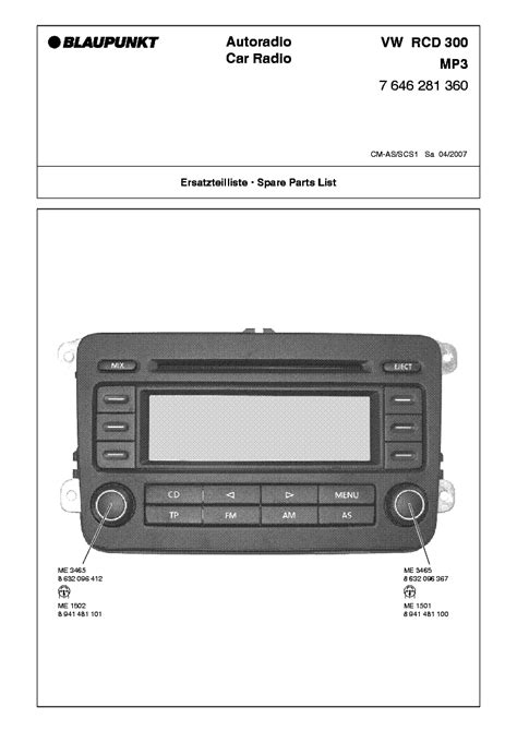 rcd 300 service manual pdf PDF