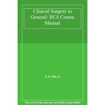 rcs manual of surgery pdf PDF