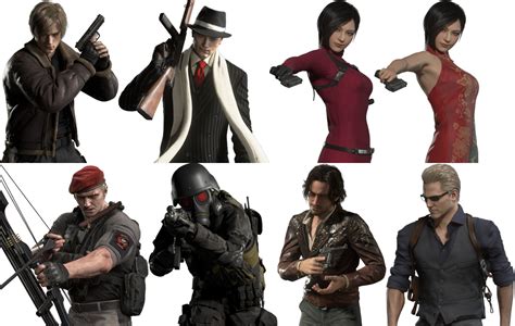 re4 mercenaries characters